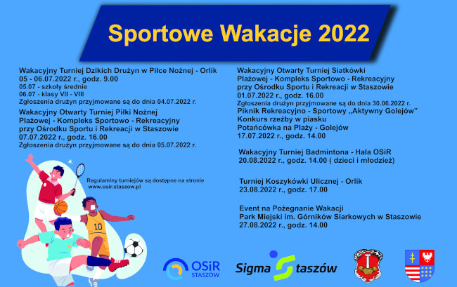 Turniejowy harmonogram Sportowych Wakacji 2022